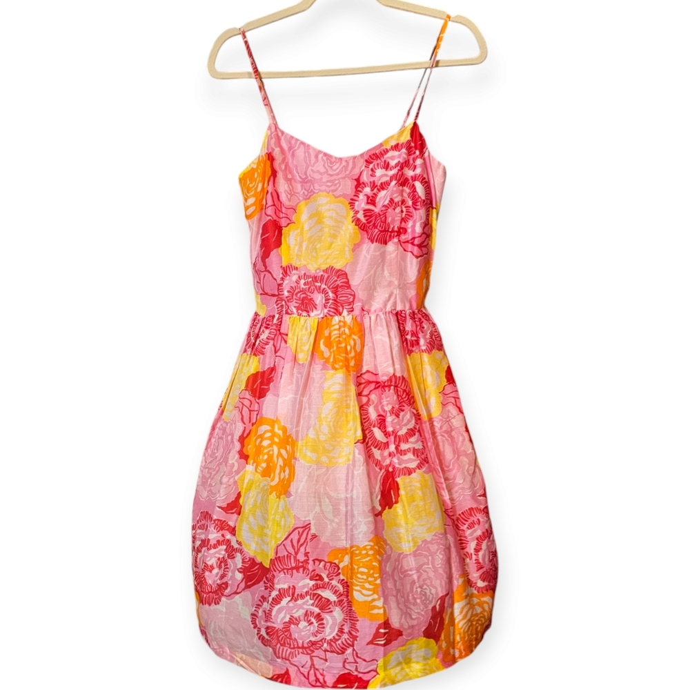 Vintage Lilly Pulitzer Sleeveless Babydoll Floral Print Fit & Flare Dress